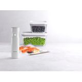 Zwilling Fresh & Save Vacuüm vershoudbakjes Opbergdozen 3 delige set S 200ml M 750ml L 1600ml Glas