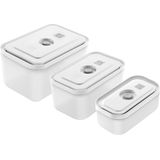 Zwilling Fresh & Save Vacuüm vershoudbakjes - Opbergdozen - 3-delige set - S 300ml - M 900ml - L 2000ml - Kunststof