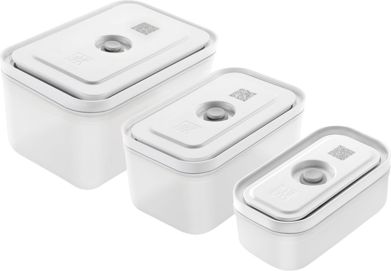 Zwilling Fresh & Save Vacuüm vershoudbakjes - Opbergdozen - 3-delige set - S 300ml - M 900ml - L 2000ml - Kunststof