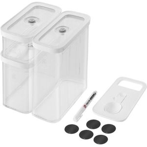 Zwilling Fresh & Save Cube bewaardoos set van 3 - 1x 700/800/2900ml - incl. doseerlepel + krijtpen + 5 labels