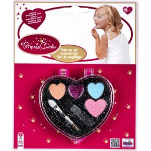 Klein Toys Princess Coralie make-uphart - oogschaduw, blush en lipgloss - incl. applicators - 15x1,5x10 cm - zwart roze