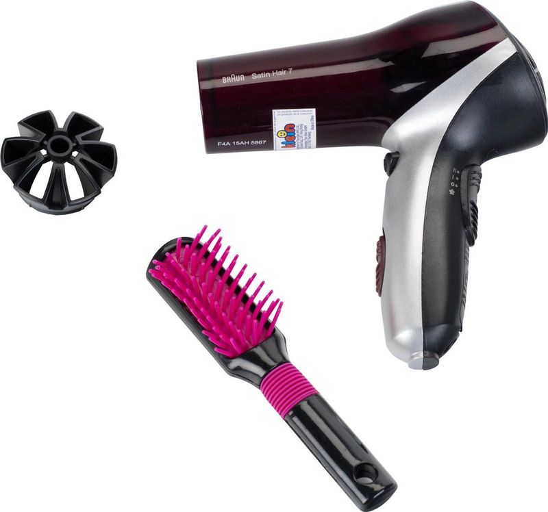 Braun-föhn I Kinderföhn, inclusief opzetborstel en diffuseropzetstuk I Speelgoed voor kinderen vanaf 3 jaar
