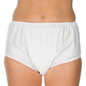 Suprima 1205 Incontinentiebroekje PVC slip, UNISEX, wit (56) (heupomtrek 136 cm)