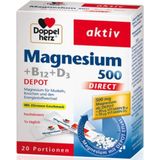 Doppelherz Magnesium 500 + B12+ D3 Depot Direct granulaat (20 stuks)