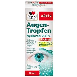 Doppelherz Oogdruppels Extra Hyaluron 0,4% / hydraterende oogdruppels met verzachtende werking bij droge en geïrriteerde ogen / 1 x 10 ml