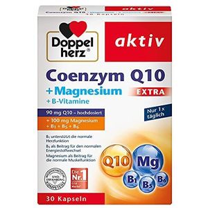 Doppelherz Co-enzym Q10 + magnesium extra – met magnesium als bijdrage aan de normale werking van de spieren en het zenuwstelsel – 30 capsules