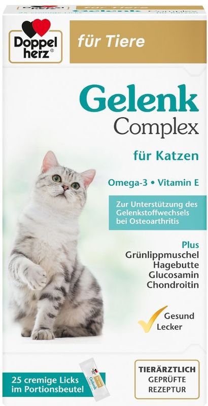 Doppelherz für Tiere Gelenk Complex Port.B.f.Katze 25 St Paste