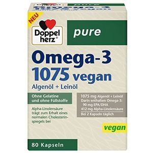 Dubbelherz pure omega-3 1075 vegan - 3-pack (3 x 80 capsules)
