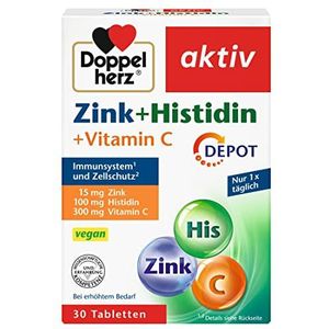 Dubbel hart zink + Histidin Depot - verpakking van 3 (3 x 30 tabletten)