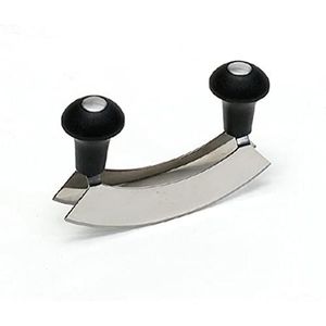 Hakmolen - Twee Roestvrijstalen Messen - 17 cm - Kunststof Handgrepen