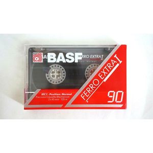 Audio Cassette Tape BASF 90 Ferrro Extra I  / Uiterst geschikt voor alle opnamedoeleinden / Sealed Blanco Cassettebandje / Cassettedeck / Walkman.