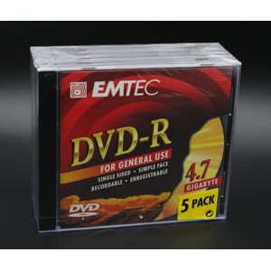 5 x EMTEC DVD-R - 4.7 Gigabyte