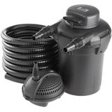 Pontec PondoPress Set 5000 vijverfilters, 18 x 16 x 12,5 cm, 1500 l/u, 7 watt UVC-vermogen, 5.000 l/h