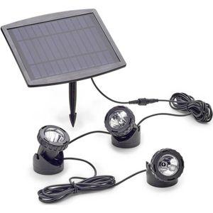 WellHome - Set van 10 warmwitte zonne-feestlampjes met heldere led-panelen - inclusief
