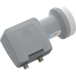 WISI OC 02E Toevoersysteem Twin 40mm icht grijs (Dubbele LNB, 40 mm), LNB, Grijs