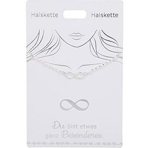 Depesche 4710-015 halsketting met een oneindigheidssymbool als hanger, verzilverd, variabel draagbaar in de lengte (42 cm + 5 cm), ideaal als cadeau of kleine attentie