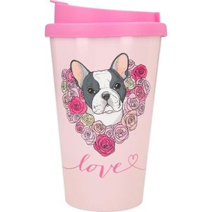 Depesche Drinkbeker To-Go Love with French Bulldog
