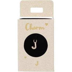 Depesche - Oorbelhanger - Letter J - Verzilverd met Steentje