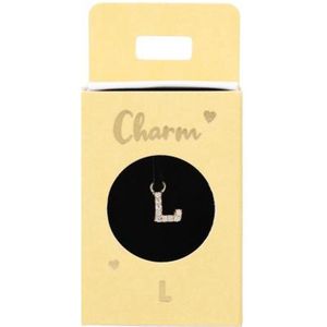 Oorclips - Charms - Verzilverd - Transparant Steentje