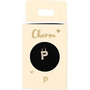 Charms - Letters en Icoontjes - Verzilverd of Verguld - Gekleurd Steentje