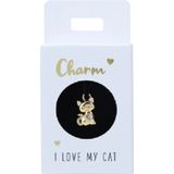 Depesche - Oorbelhanger - I Love My Cat - Verzilverd - Charm