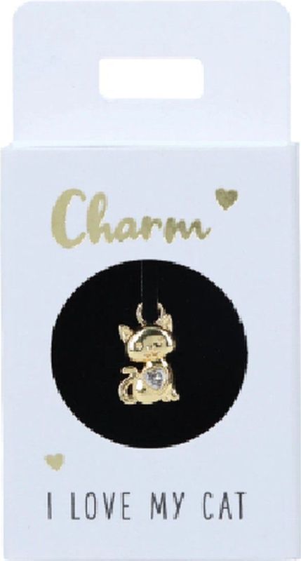 Depesche - Oorbelhanger - I Love My Cat - Verzilverd - Charm