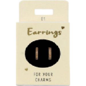 Depesche 11833-001 Hoop oorbellen met gouden stenen, verguld, ideaal als klein geschenk