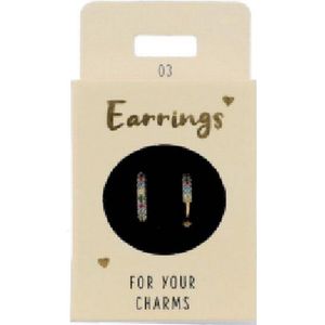 Depesche - Klassieke Hoepeloorbellen - Kleurvolle Edelstenen - Inclusief Doos