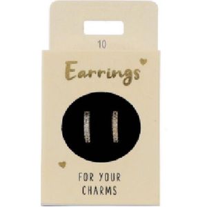 Depesche - Hoepel Oorbellen - Wit - Verguld - Edelstenen