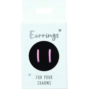 Depesche 11833-014 Hoepeloorbellen in ovale vorm, met kleurrijke stenen, verzilverd, ideaal als klein geschenk