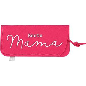 Depesche 11838-013 - Vilten brillenkoker, in roze en met het opschrift""Beste moeder"".