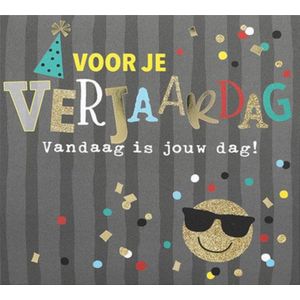 Depesche - Pop up muziekkaart met licht en de tekst ""Voor je verjaardag - Vandaag is jouw dag!"" - mot. 016