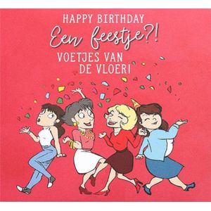 Depesche - Pop up muziekkaart met licht en de tekst ""Happy Birthday - Een feestje?! Voetjes ..."" - mot. 021