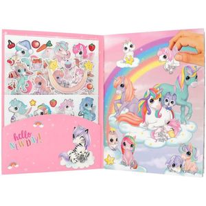 Depesche 12703 Ylvi Create your Unicorn World stickerboek met 20 kleurrijke achtergrondpagina's om te personaliseren en 6 vellen stickers