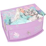 Depesche - Topmodel Fantasy Tiger - Sieradendoos - Paars - Met Spiegel