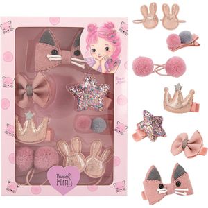 Depesche 12478 Princess Mimi-haarspeldenset, 7 haaraccessoires voor meisjes in geschenkverpakking, meerkleurig