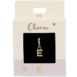 Depesche - 11785-010 Hanger - Verguld - Letter E - Bezet met Edelstenen