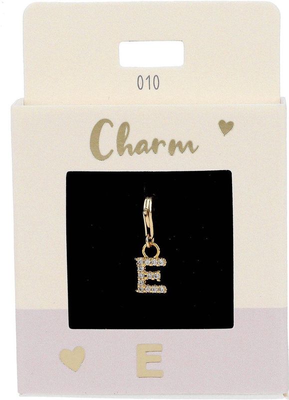 Depesche - 11785-010 Hanger - Verguld - Letter E - Bezet met Edelstenen