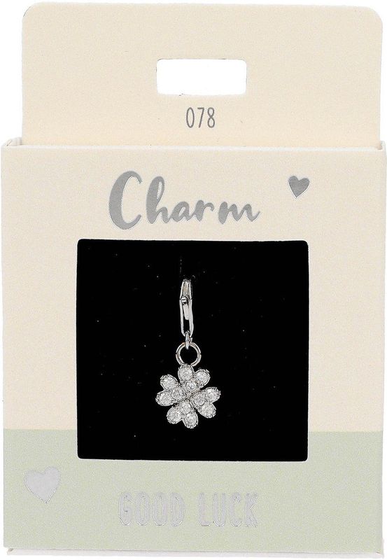 Depesche - 11785-078 Bedel - Klaverblad - Verzilverd - Inclusief Doos