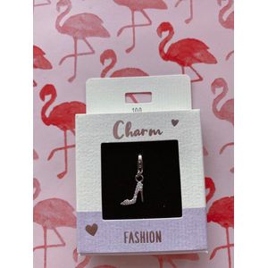 Depesche 11785-100 Express Yourself Charms Hanger voor halskettingen en armbanden, hoge hakken, zilver, als klein cadeau