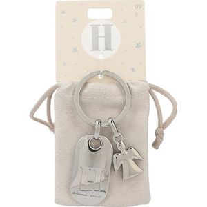 Sleutelhangers - Zinklegering - Met Letter en Beschermengel - Cadeauverpakking