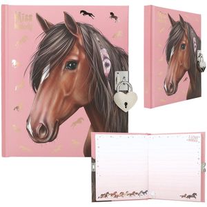 Depesche Miss Melody 12968 Journal intime avec motif cheval et château en forme de cœur, 192 pages lignées et joliment illustrées, multicolore