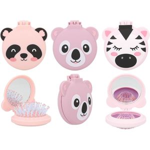 Depesche - TOPModel Klapborstel - Paars - Rubber - Met Spiegel