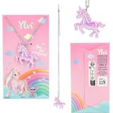 Depesche - Ylvi - Ketting - Roze - Zilver - 1 stuk