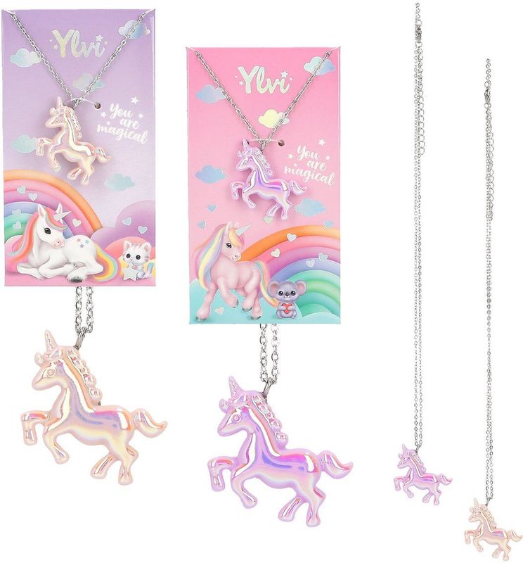 Depesche - Ylvi - Ketting - Roze - Zilver - 1 stuk