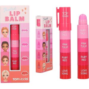 Depesche - Topmodel Beauty and Me - Lippenverzorgingsset - Rood/Roze - 4 Stuks