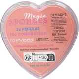 Depesche - TopModel 13629 - Schoonheidssponzen - Roze en Paars - Hartvorm - Doos met 12 Stuks