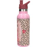 TOPModel - Drinkfles - Panterprint - 500 ml - Roze en Rood