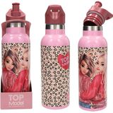 TOPModel - Drinkfles - Panterprint - 500 ml - Roze en Rood
