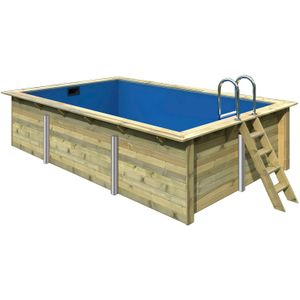 Houten Zwembad Rechthoek Maat 3 Karibu - 530x350cm